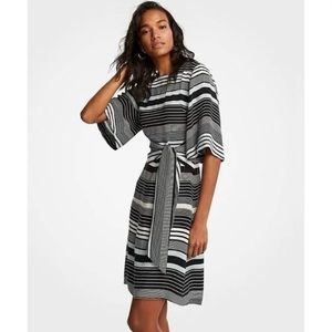 Ann Taylor striped tie waist dress
